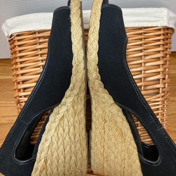 Chaps Espadrille Peep Toe Wedge Shoes - Picture 5 of 6